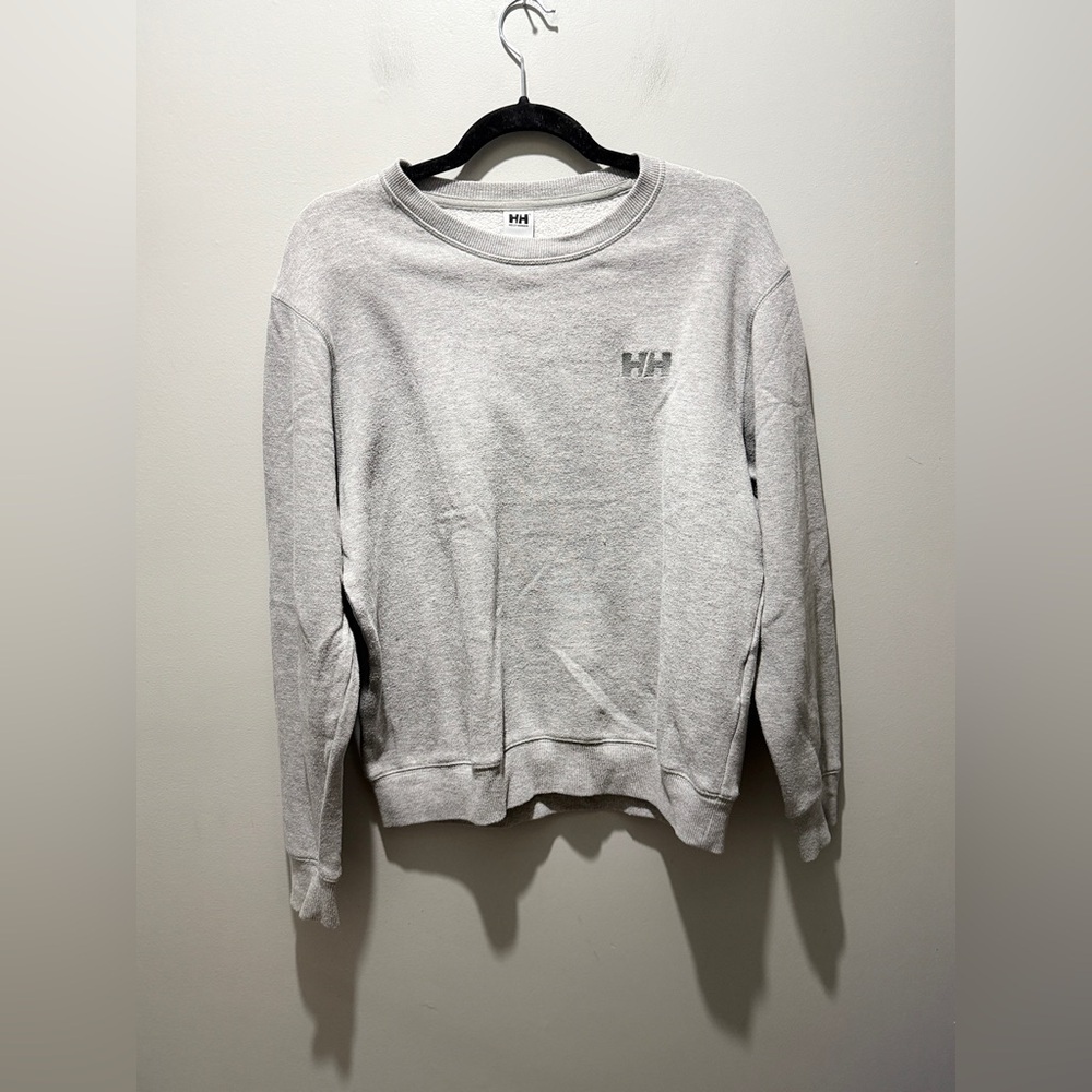 Helly Hansen Men’s Bottle Neck Logo Crew Sweatshirt - Grey - Picture 2 of 5